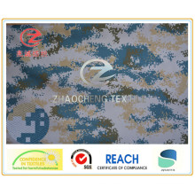 600d Poly Oxford Marine Camouflage Printing Fabric PVC Revêtu 330GSM pour Militaire et Utilisation du Sac (ZCBP003)